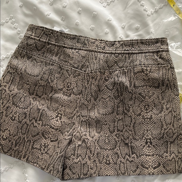 NWT Joie Snake Print Leather Shorts - Picture 9 of 12